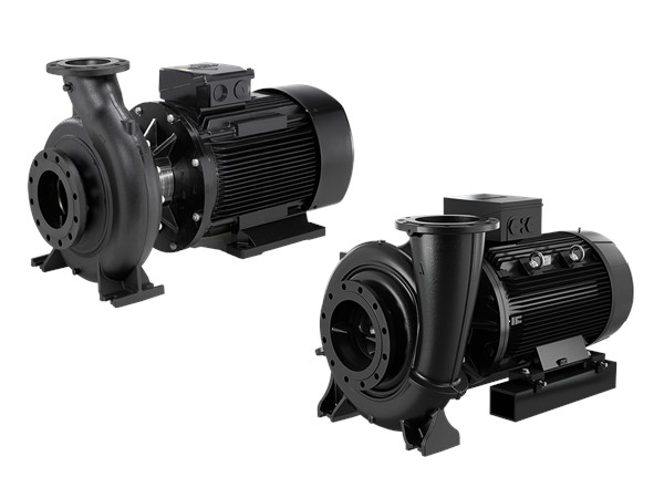 Grundfos NB end-suction close-coupled pumps.